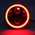 5.75" RGB Halo Headlight for Harley Davidson Dyna Sportster Blackout Round LED Headlamp Replacement